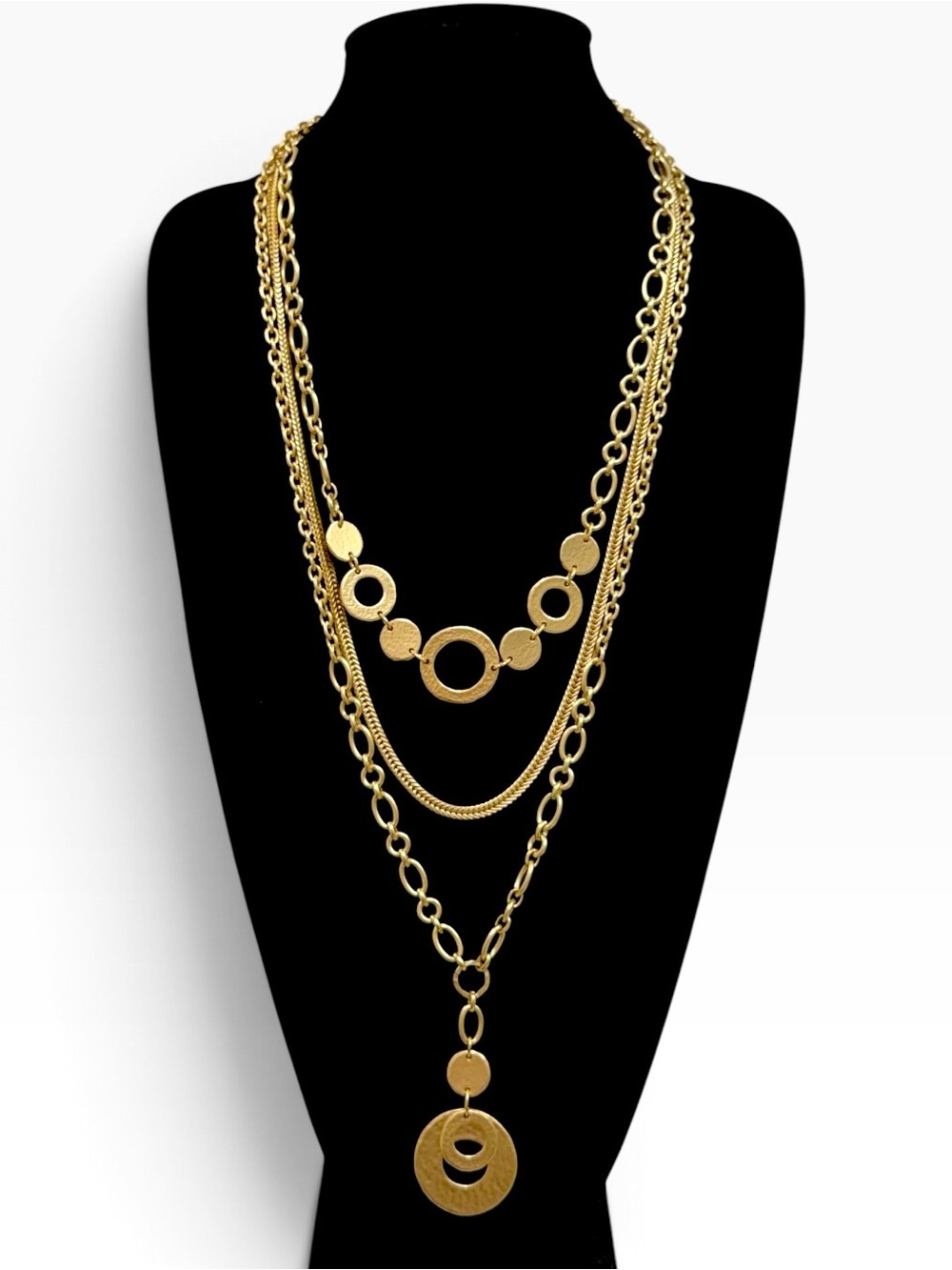 Chico’s Convertible 4-in-1 Gold Necklace 36” NWT